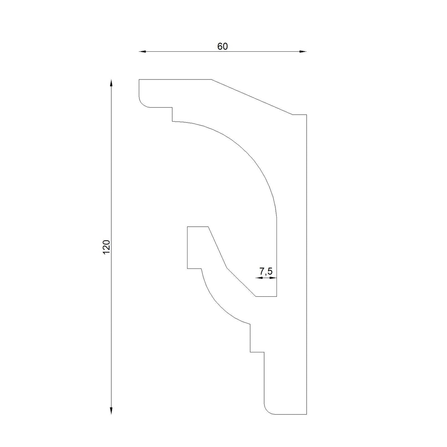 Deckenleiste LED 15 - decorwall24h.de