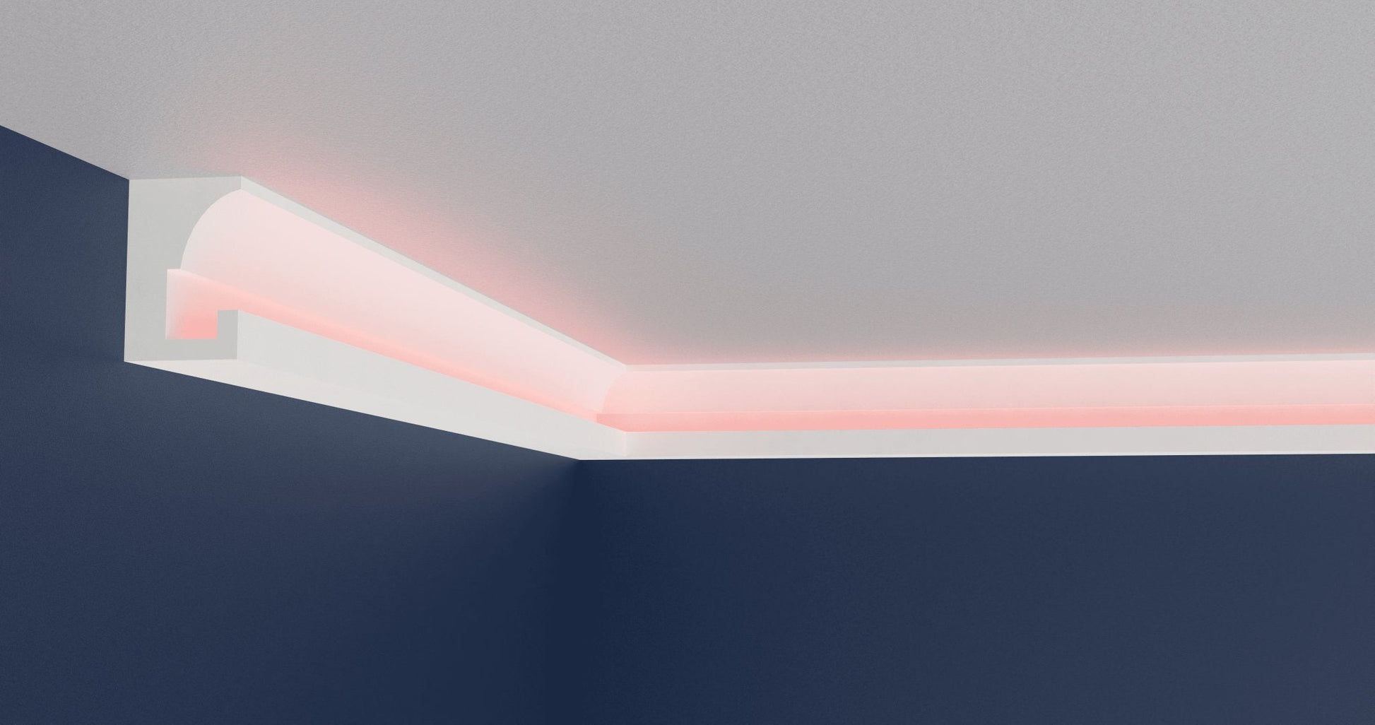 Stuckleiste Mit LED 02 - decorwall24h.de